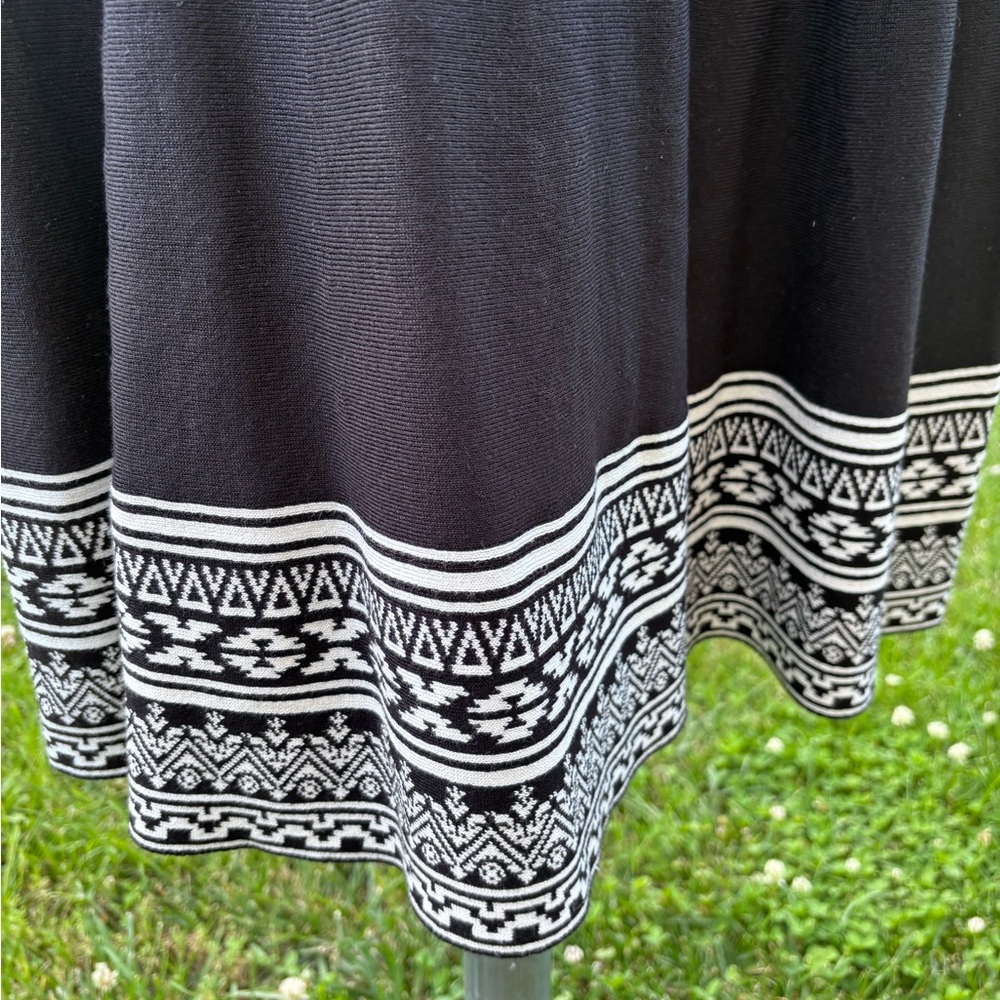 Nina Leonard Black and White Patterned Knit Sweater Dress Size XL Pre-Loved - Picture 7 of 13